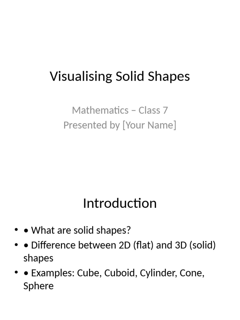 Solid Shapes for 3rd Grade | PDF