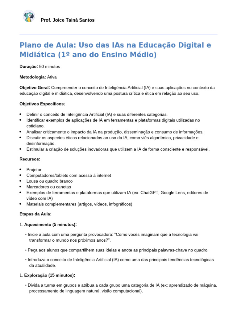 Uso de IA na Educação Digital | PDF | Inteligência artificial ...