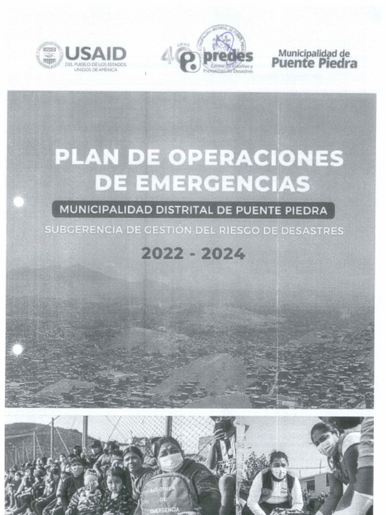Plan de Operaciones de Emergencia 2022 2024 | PDF