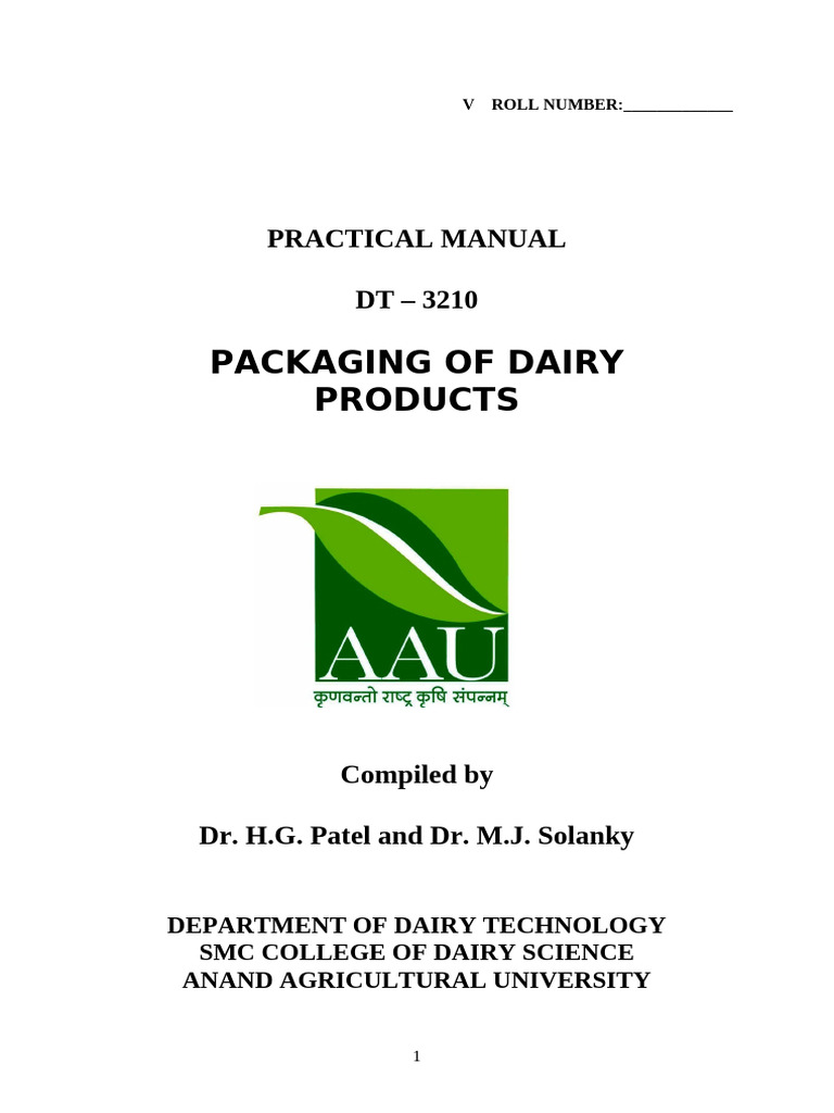 Dairy Product Packaging Manual | PDF | Thermoplastic | Polyethylene