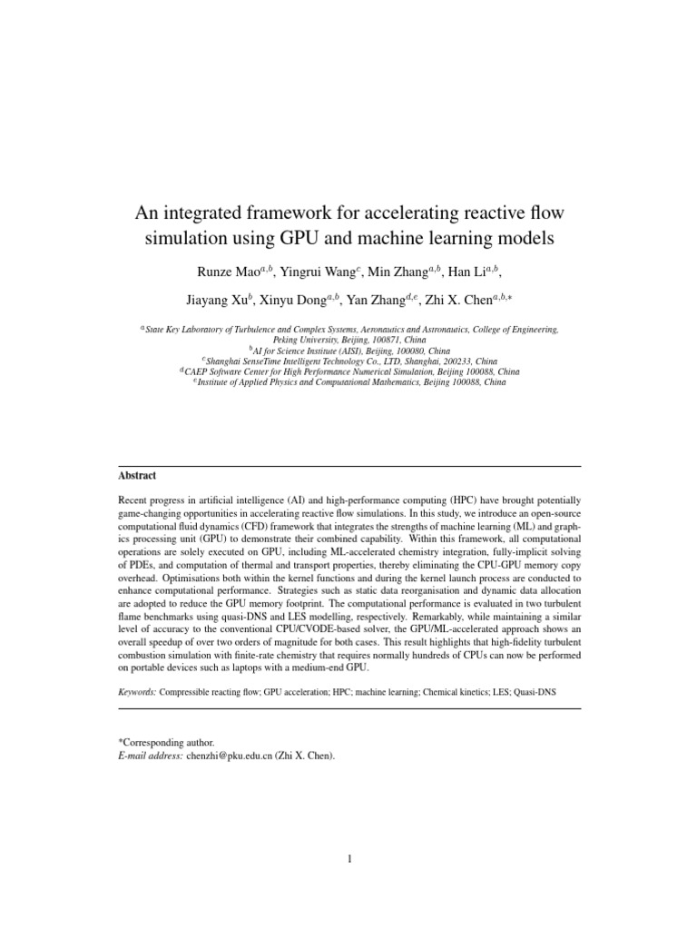 GPU-Accelerated Reactive Flow Simulation | PDF | Graphics Processing ...