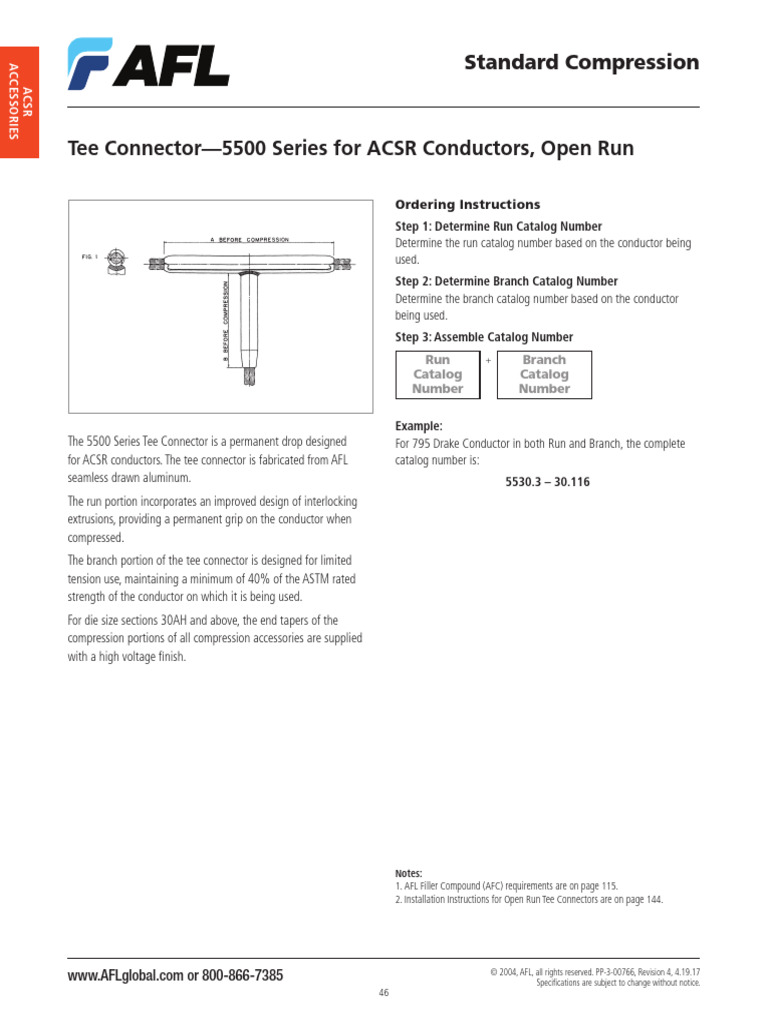 ACSR Tee Connector Specifications | PDF | Electricity | Electromagnetism