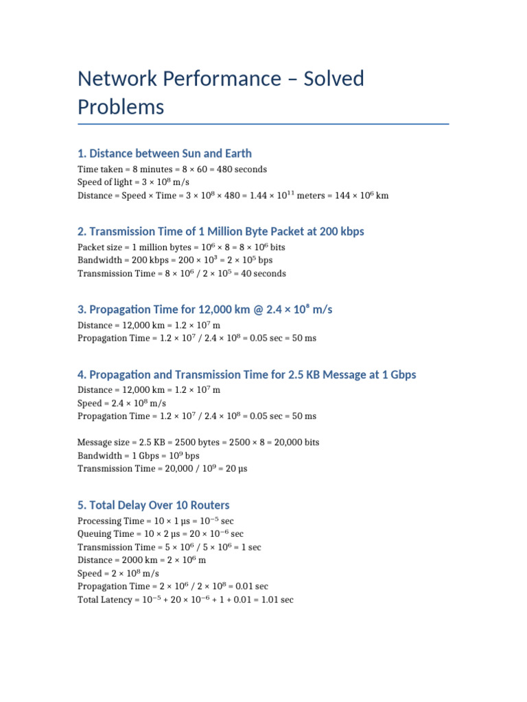 Network Performance Solutions | PDF