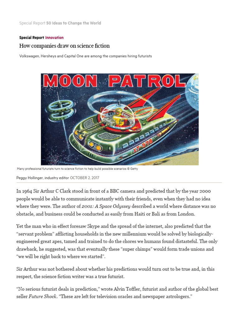 COURSERA How Companies Draw On Science Fiction - Financial Times | PDF