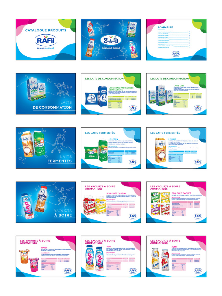 Catalogue des produits Rafii | PDF | Yaourt | Lait