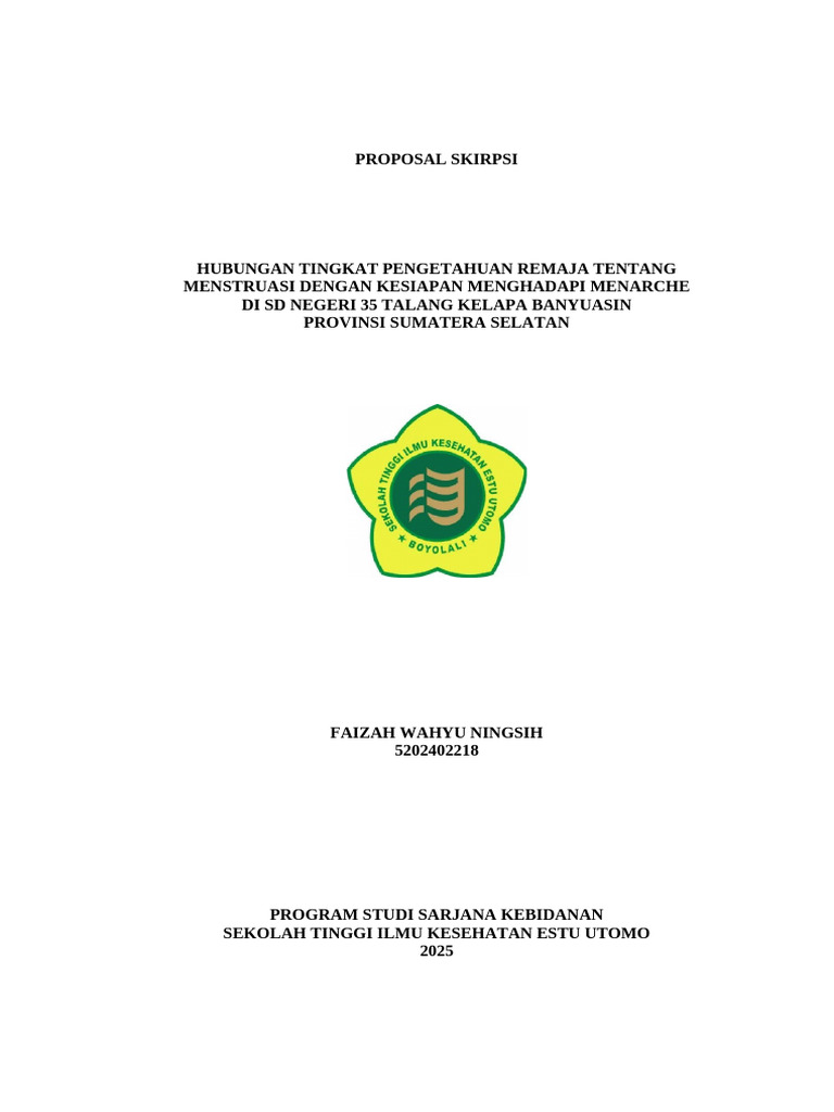 Pengetahuan Menstruasi dan Kesiapan Menarche | PDF