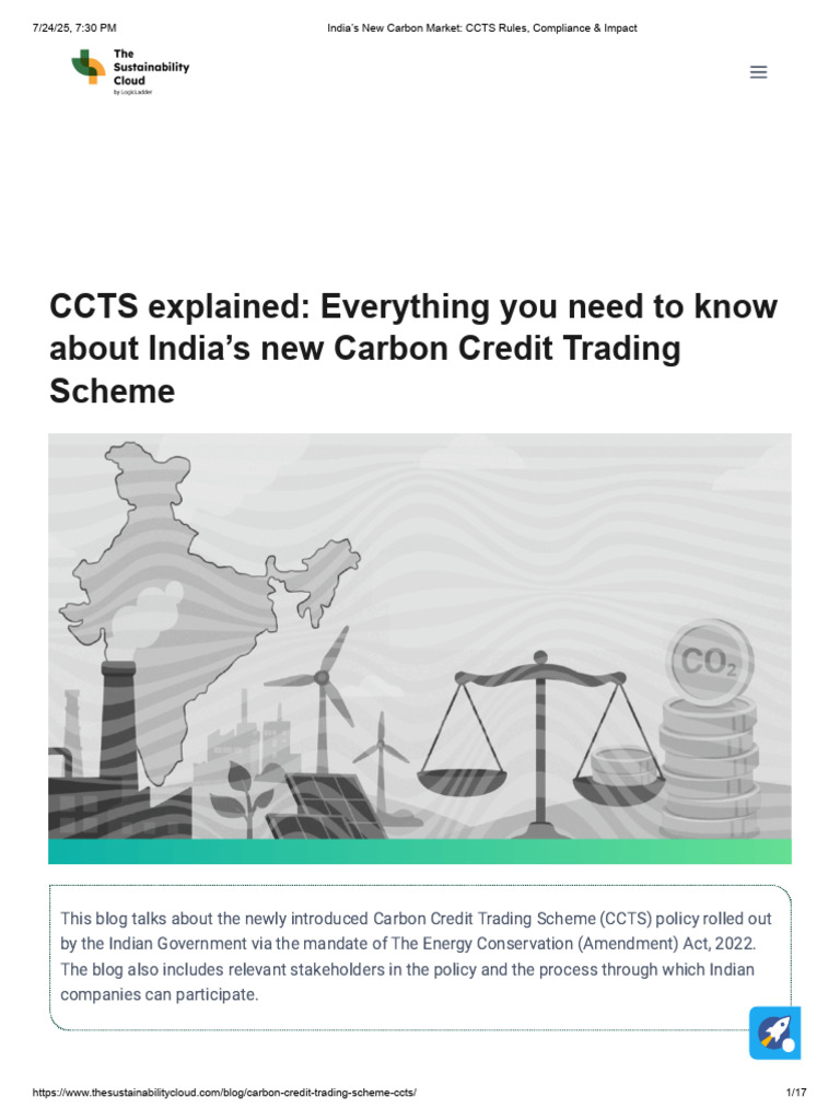 Curated visual reference: Fresh Look at India S Carbon Credit Trading Scheme Ccts Pdf