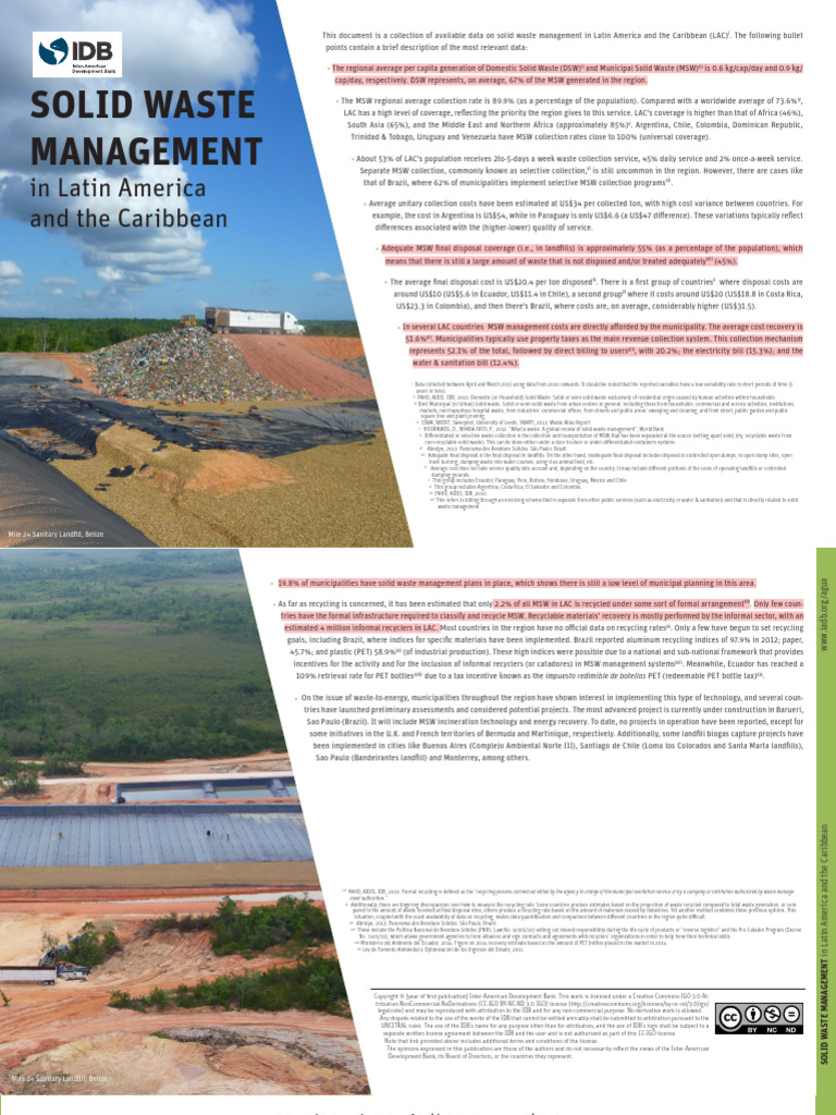 Solid Waste Management in LAC | PDF | Waste Management | Municipal ...