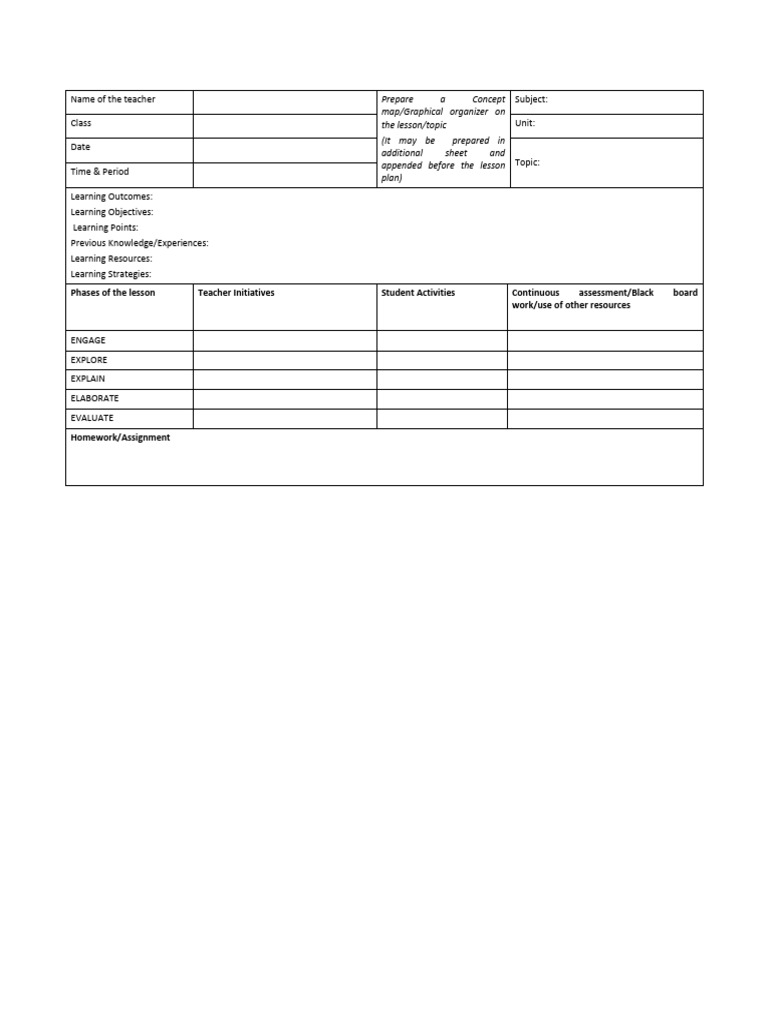 Lesson Plan Format | PDF
