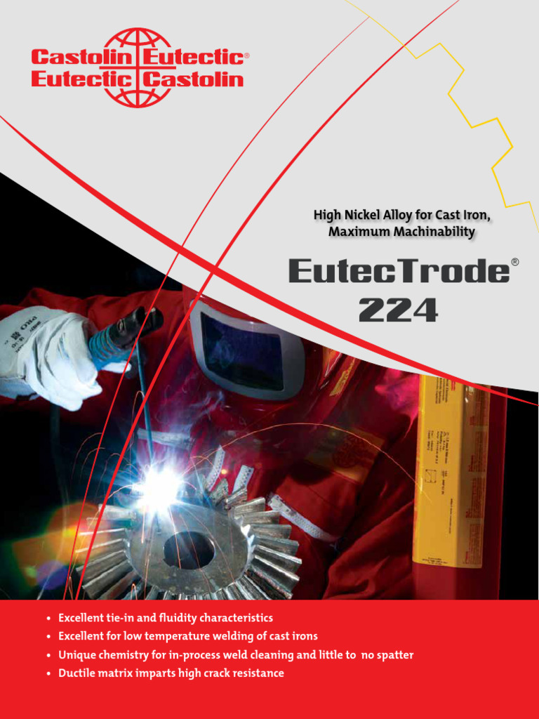 EutecTrode 224: Low Temp Cast Iron Welding | PDF | Construction | Welding
