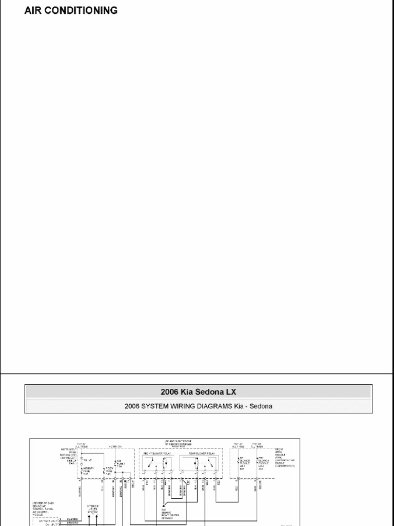 2006 KIA SEDONA LX Wiring Diagrams PDF