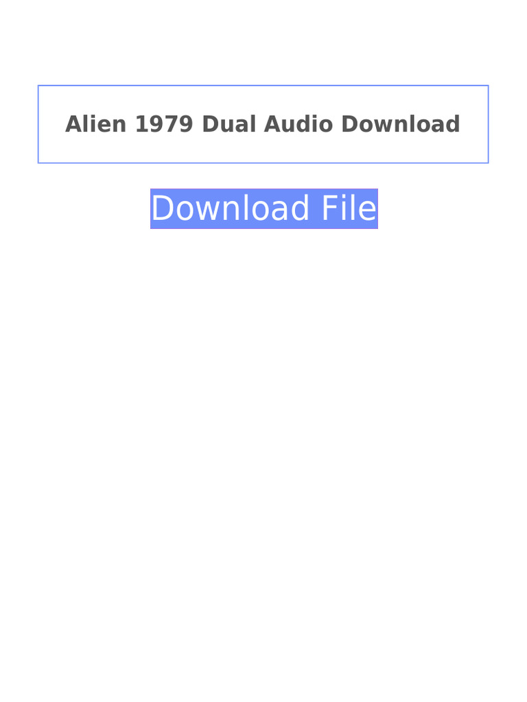 Alien 1979 Dual Audio Download | PDF