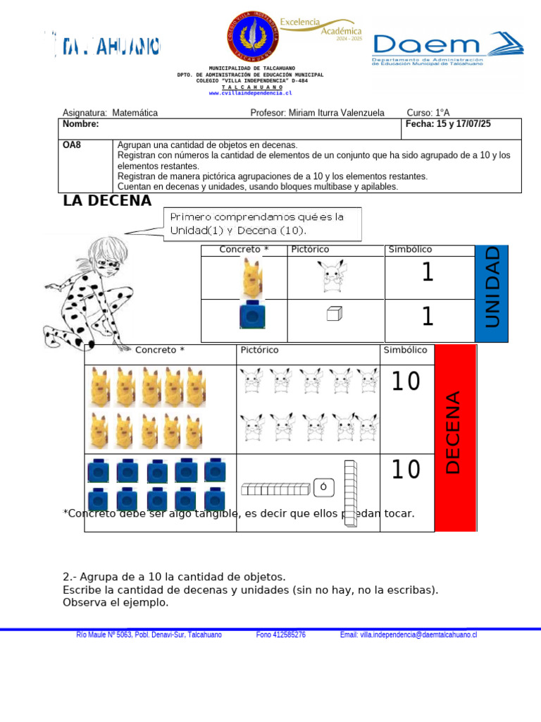 Guia 10 Matematica 2025 | PDF | Matemáticas