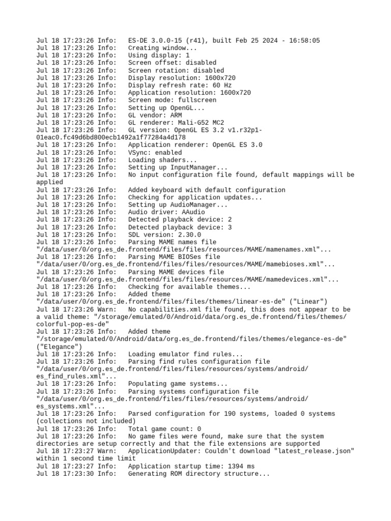 Emulator Setup and Configuration Log | PDF | Computing | Video Game ...