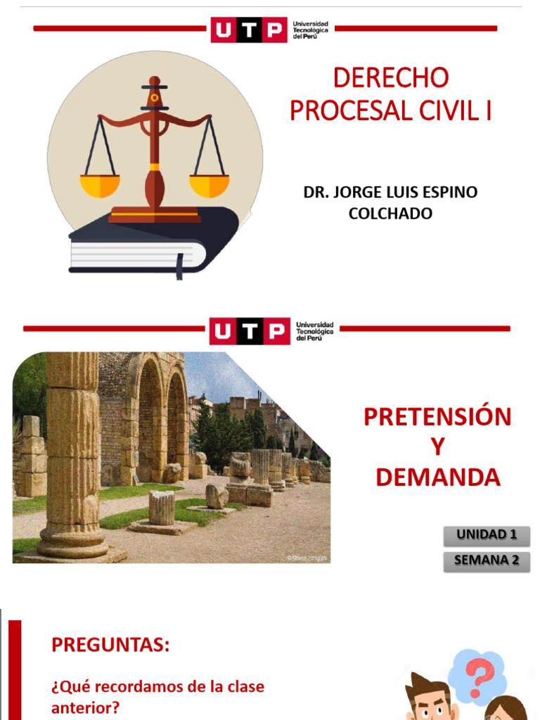 Pretensión y Demanda en Derecho Civil | PDF | Ley procesal | Demanda ...