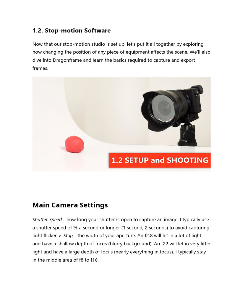 01.2. Stop-Motion Software | PDF | Shutter (Photography) | Film Speed