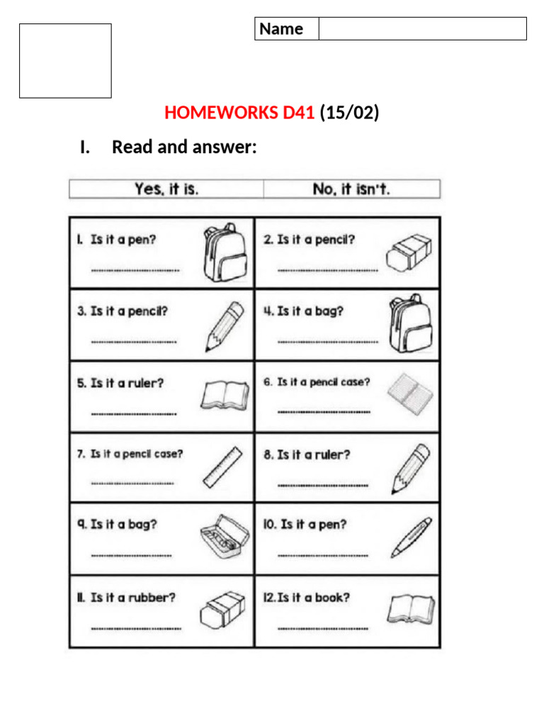 Homeworks D41 | PDF