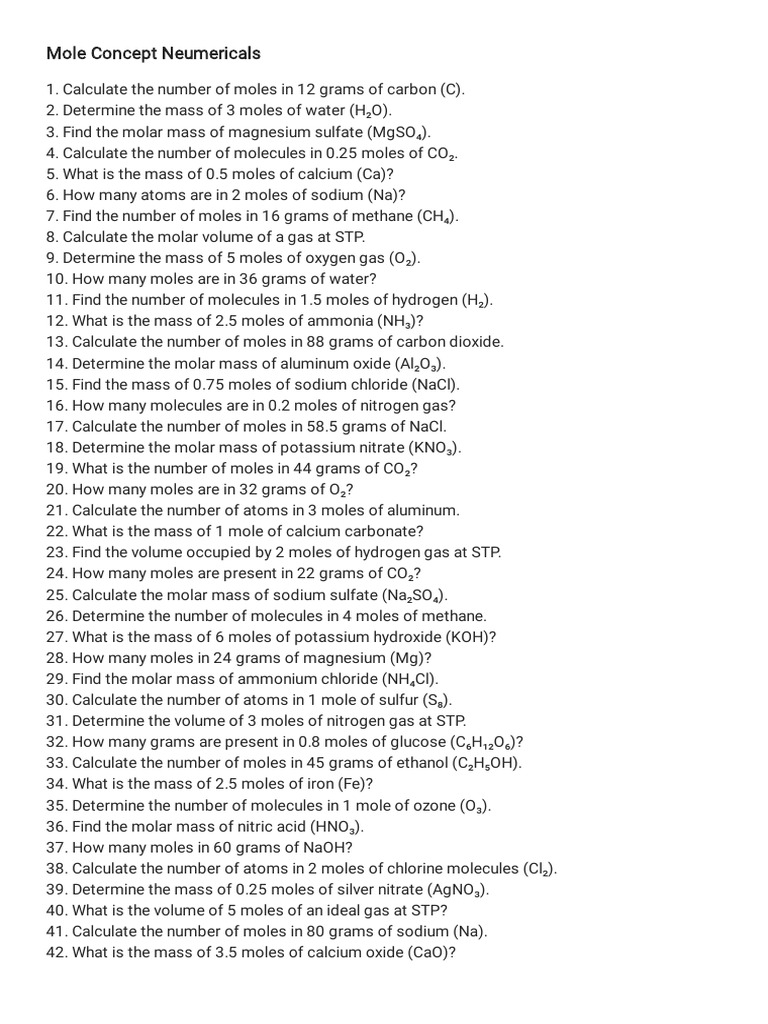 Notes 250717 154357 87b | PDF | Mole (Unit) | Oxide