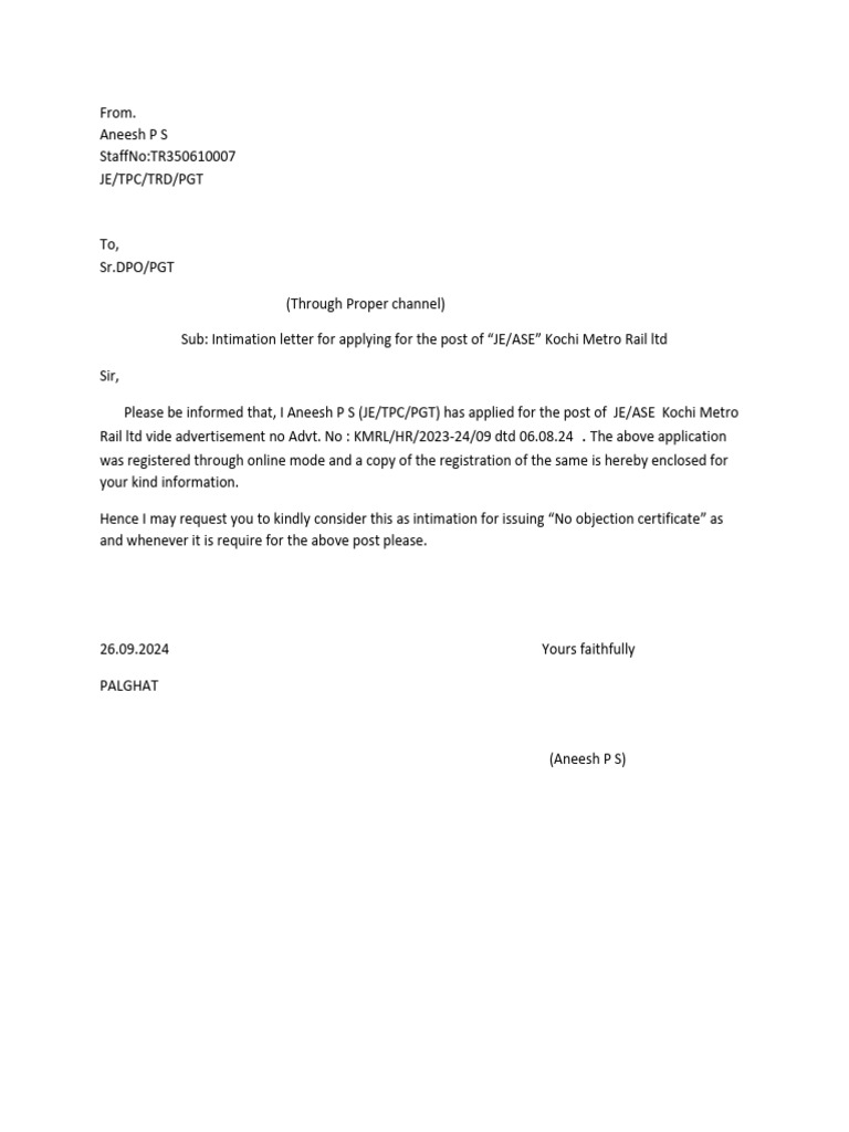 Intimation27 09 | PDF
