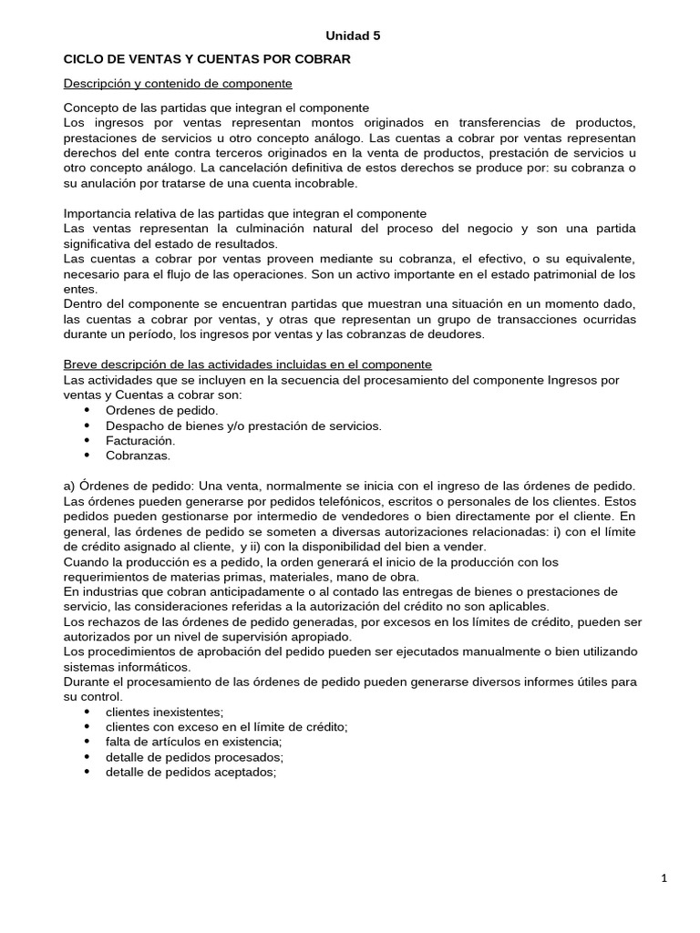 Ciclo de Ventas y Cuentas por Cobrar | PDF | Contabilidad | Auditoría