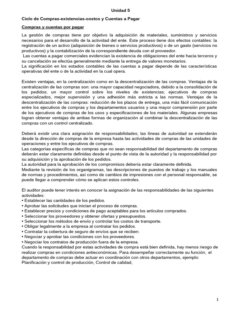 Gestión de Compras y Cuentas a Pagar | PDF | Contabilidad | Auditoría