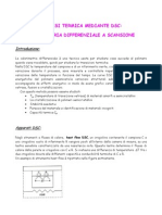 Analisi Termica Mediante DSC: Calorimetria Differenziale A Scansione