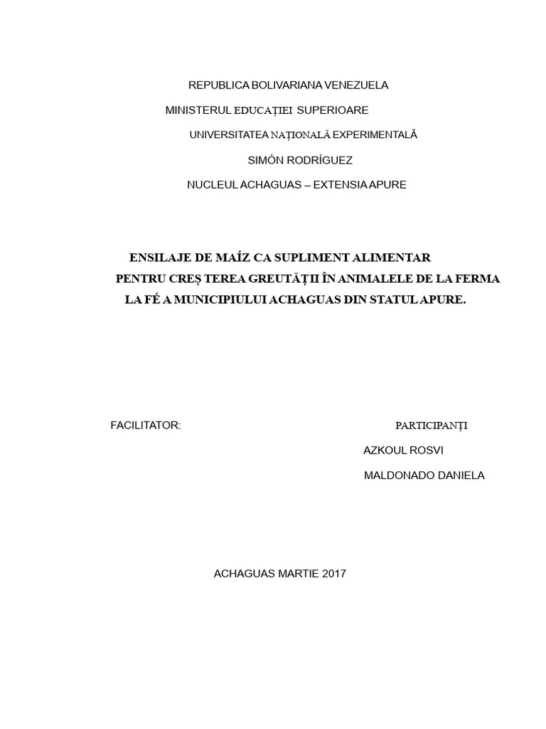 Proiect de Siloz de Porumb | PDF