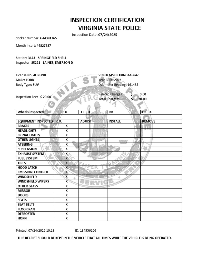 Inspection Virginia | PDF