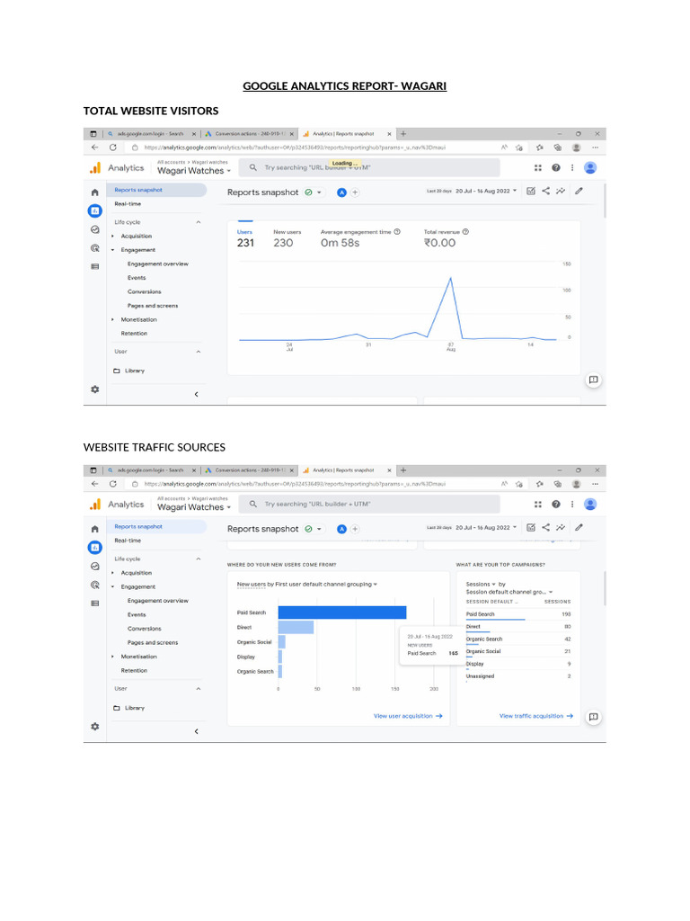 Google Analytics Report | PDF