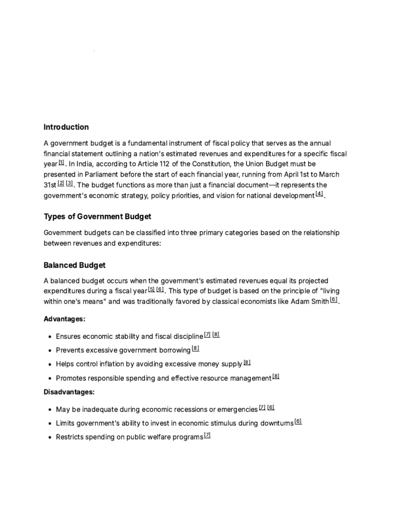 Union Budget of India 2025 Overview | PDF | Government Budget Balance ...