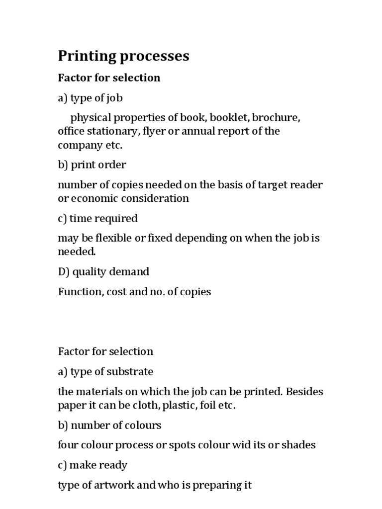 Printing Processes PDF