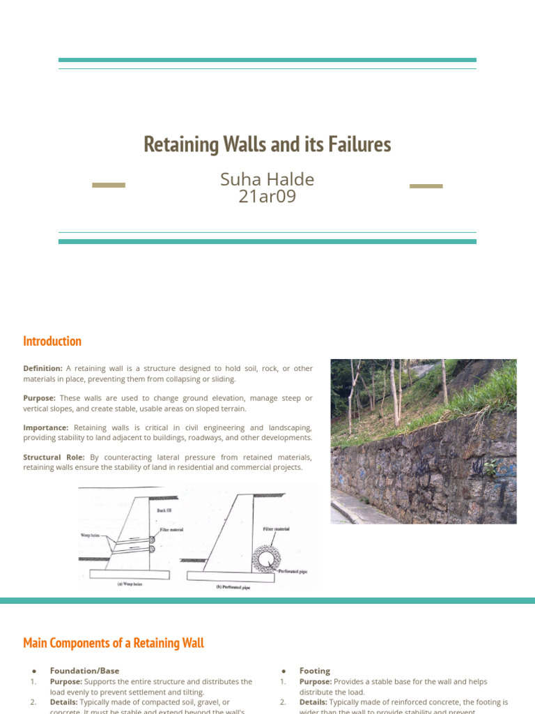 Cantilever Retaining Walls Overview | PDF | Building Engineering ...