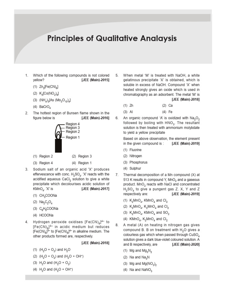 Principles of Qualitative Analaysis | PDF | Chemical Substances | Chemistry