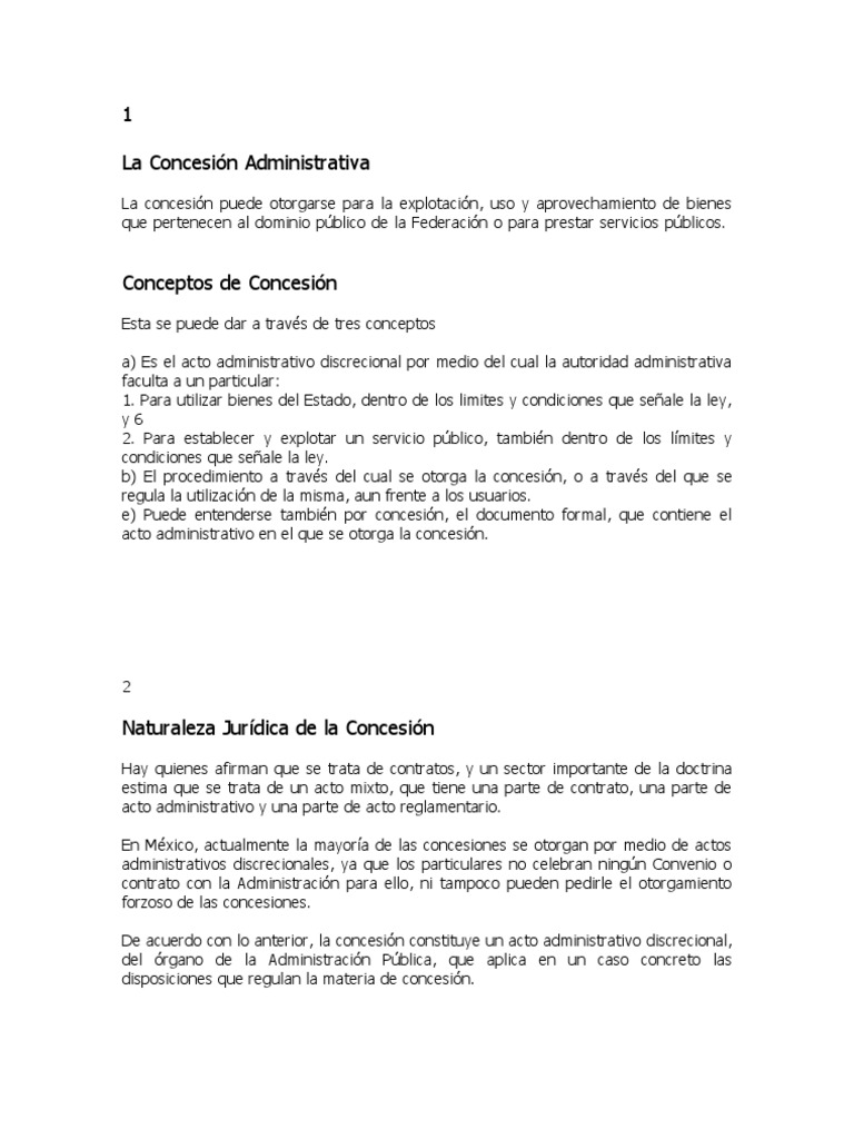Concesiones Administrativas en México | PDF | Estado (política) | México