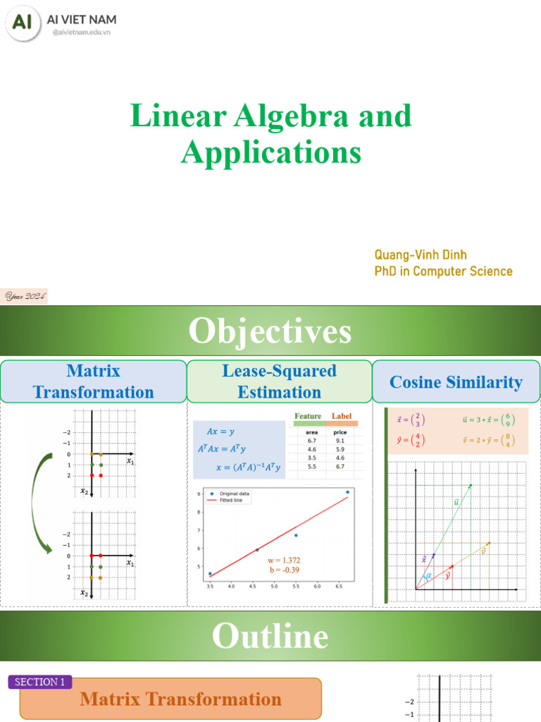 M02W05 F AdvancedLinearAlgebra v5 | PDF | Algebra | Linear Algebra