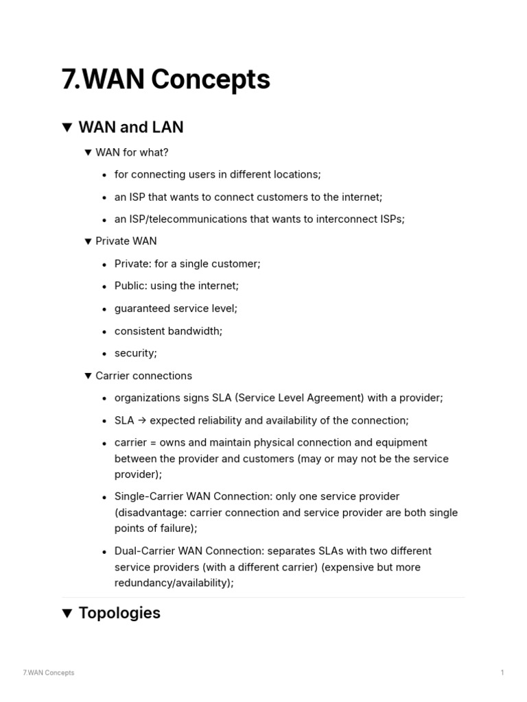 7.wan Concepts | PDF | Computer Network | Internet Service Provider