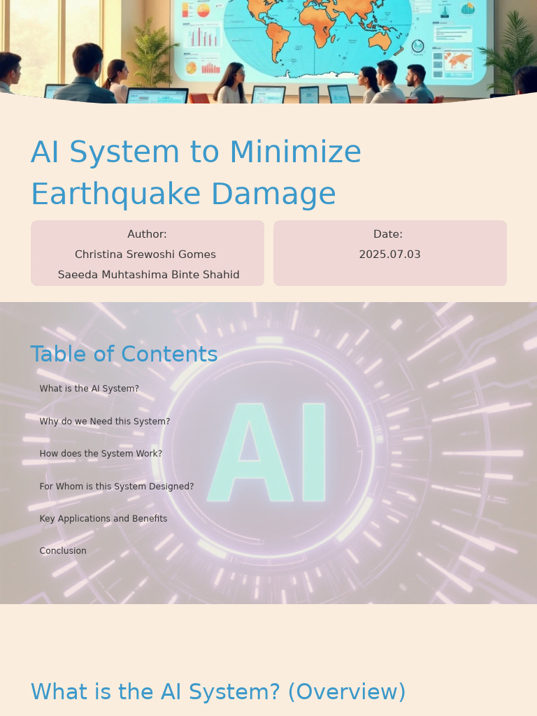 AI System To Minimize Earthquake | PDF | Artificial Intelligence ...