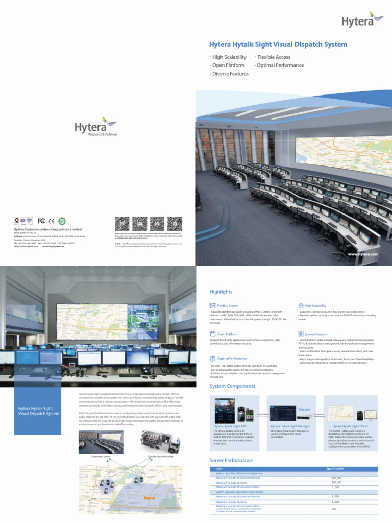 Hytera Hytalk Sight Visual Dispatch System Brochure | PDF | Computer ...