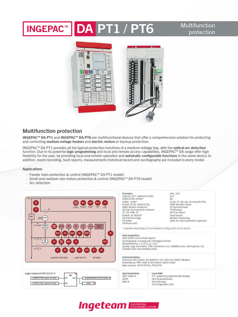 Multifunction Protection Devices Overview | PDF | Electrical ...
