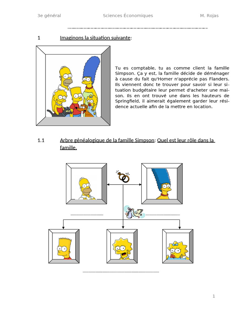 Budget familial des Simpson | PDF | Retraite | Économie
