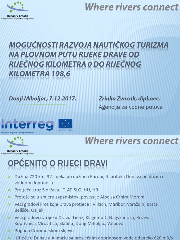 Mogucnosti Razvoja Nautickog Turizma Na Plovnom Putu Rijeke Drave Od ...
