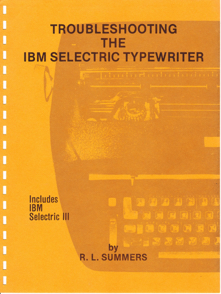 IBM Selectric III Troubleshooting Guide | PDF | Text | Information And ...