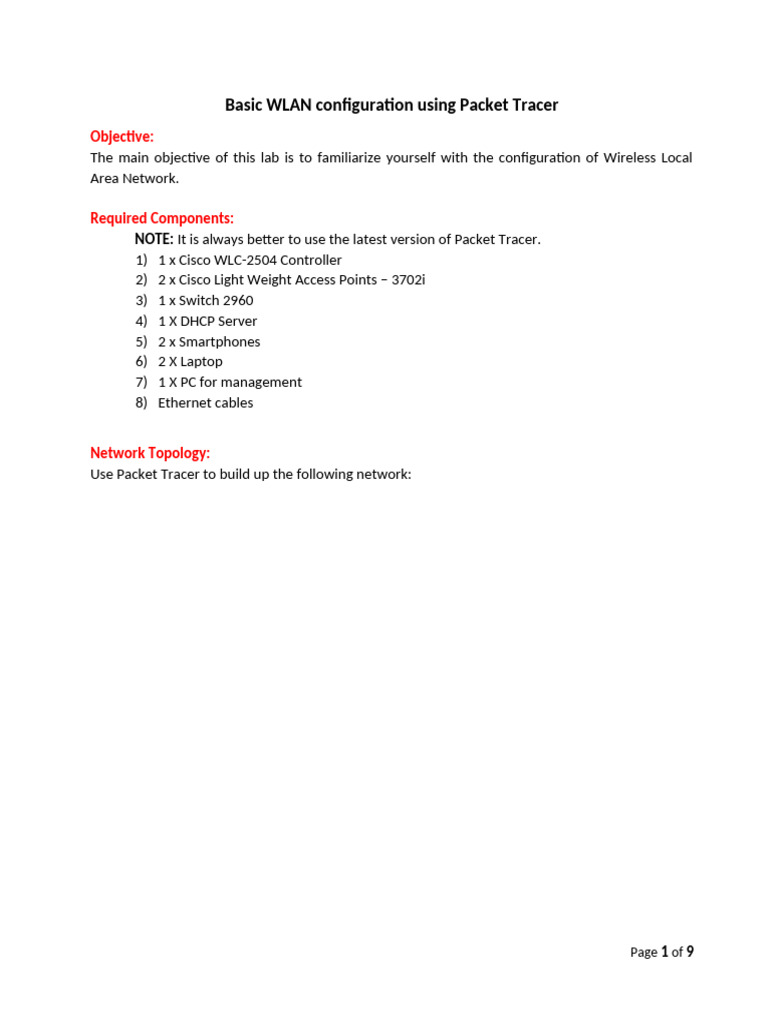 Configuring Cisco WLC 2504 in Packet Tracer | PDF | Wireless Lan ...
