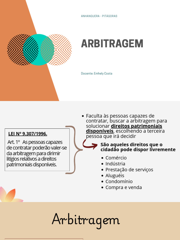 Entendendo a Arbitragem e suas Regras | PDF | Arbitragem | Mediação