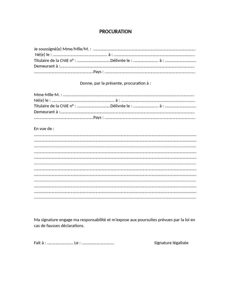 Procuration | PDF