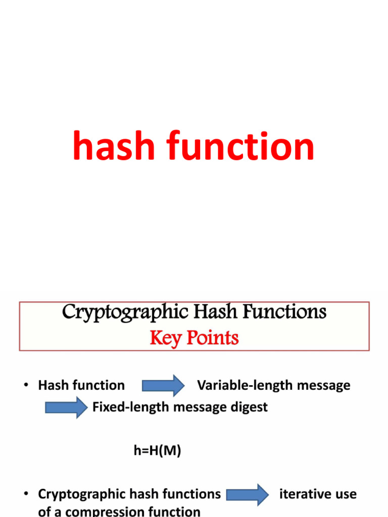 Overview of Hash Functions and Algorithms | PDF