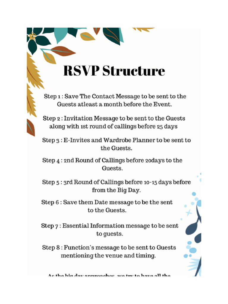 RSVP Structure | PDF