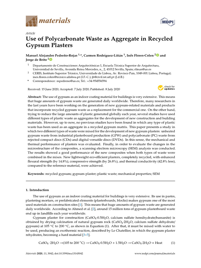 Use of Polycarbonate Waste As Aggregate in Recycle | PDF | Polystyrene ...