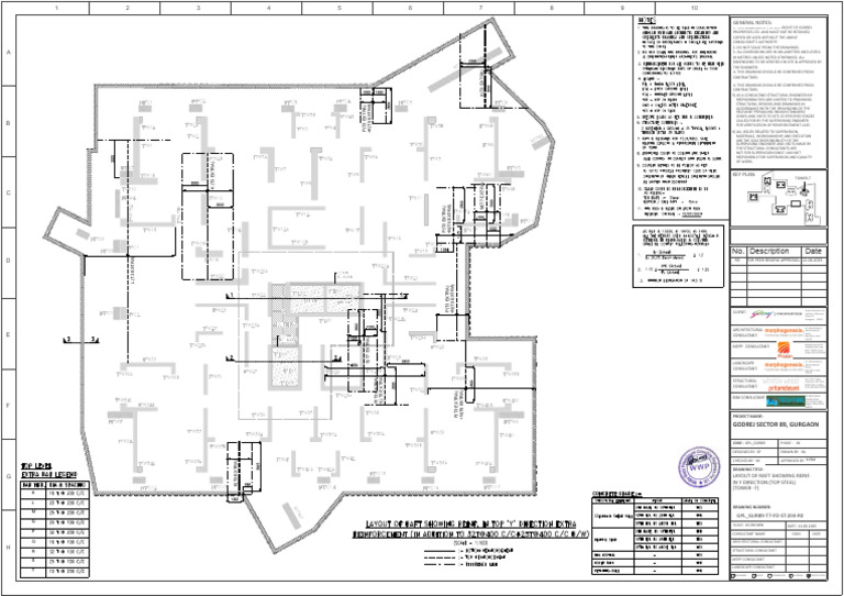 Raft Layout Drawing for Tower-7 | PDF