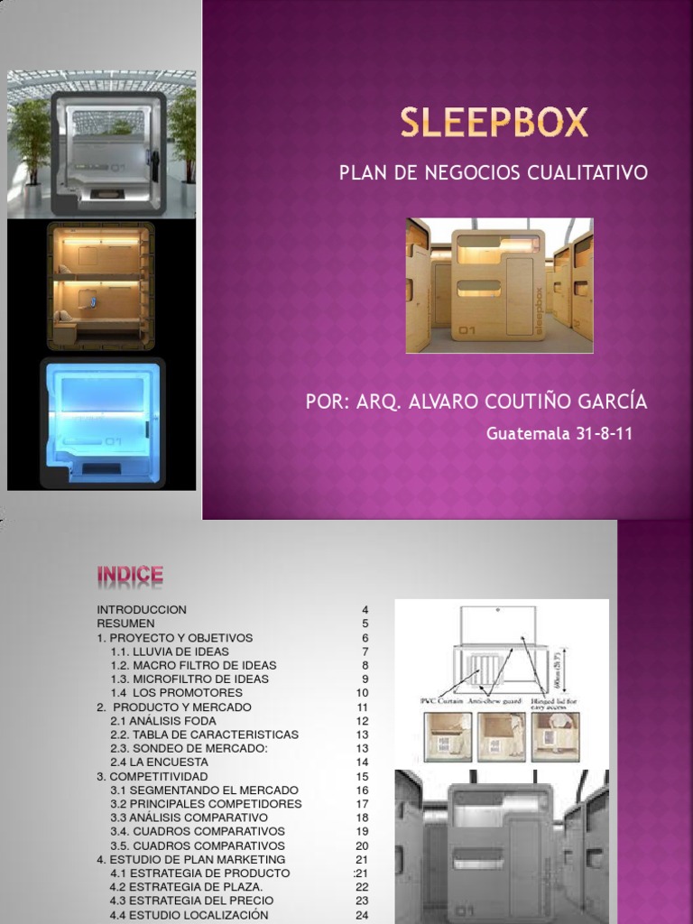 Plan de Negocios para Sleepbox | PDF | Presupuesto | Recursos humanos